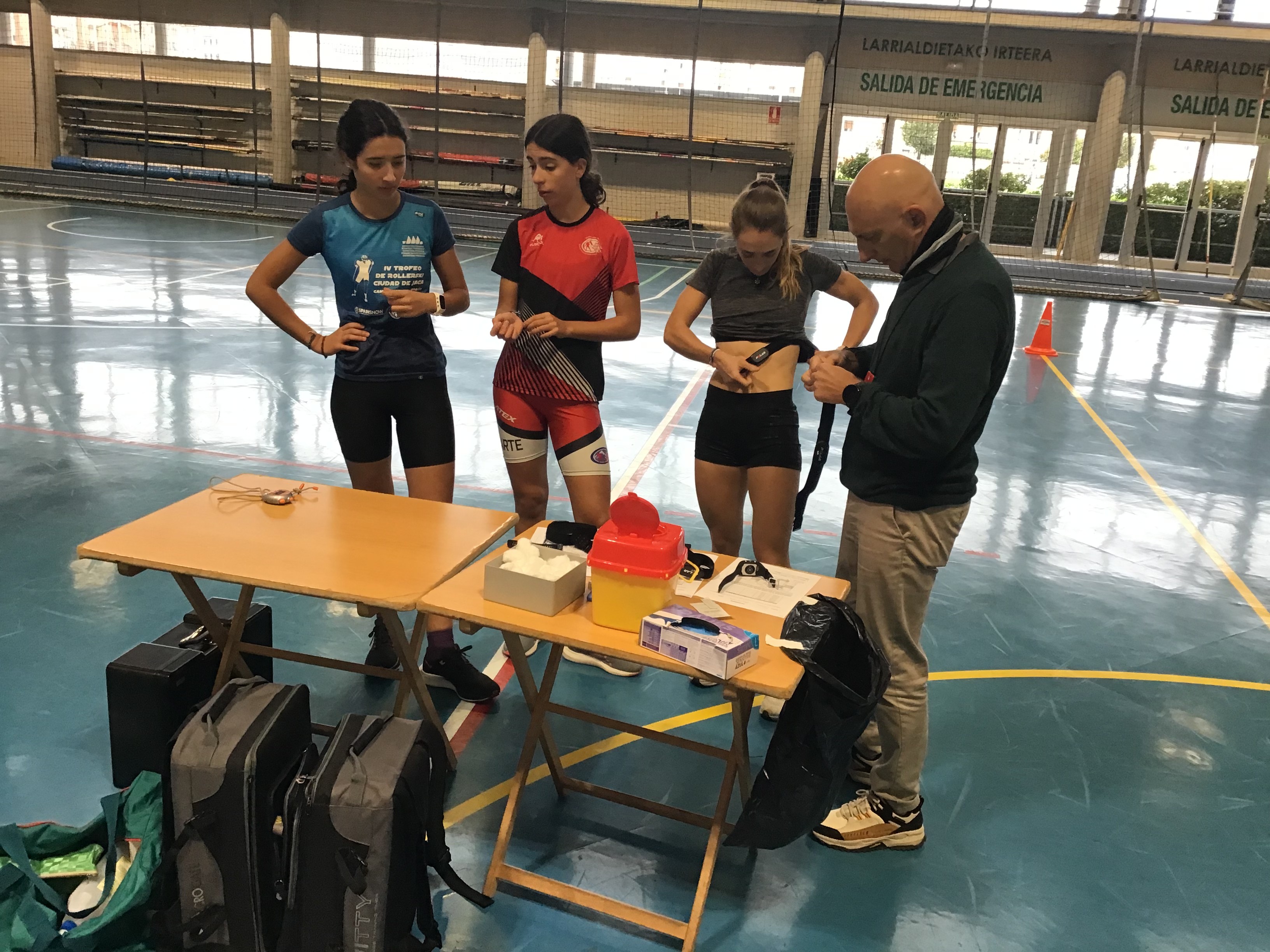 Pruebas físicas en el Grupo de Perfeccionamiento de Esquí de Fondo